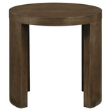 Sweeney Dark Walnut 24-inch Round Wood Occasional Side End Table by Coaster at Eve Furniture