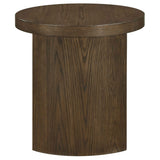 Sweeney Dark Walnut 24-inch Round Wood Occasional Side End Table by Coaster at Eve Furniture