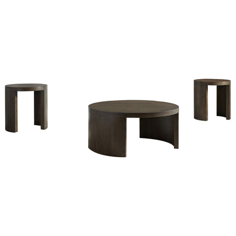 Sweeney Dark Walnut 3-piece Coffee and End Occasional Table Set by Coaster at Eve Furniture
