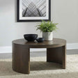 Sweeney Dark Walnut 39-inch Round Wood Occasional Cocktail Coffee Table by Coaster at Eve Furniture