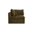 Swift Dark Green Corner Chair by Moe's Home at Eve Furniture