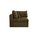 Swift Dark Green Corner Chair by MOES at Eve Furniture