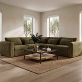 Swift Dark Green Corner Chair by Moe's Home at Eve Furniture