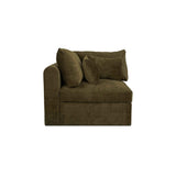 Swift Dark Green Corner Chair by Moe's Home at Eve Furniture