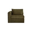 Swift Dark Green Left Arm Facing Chair by Moe's Home at Eve Furniture