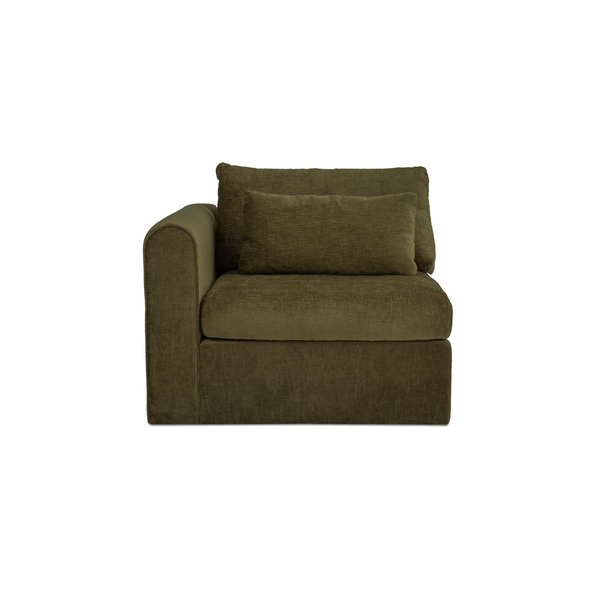 Swift Dark Green Left Arm Facing Chair by MOES at Eve Furniture