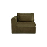 Swift Dark Green Left Arm Facing Chair by Moe's Home at Eve Furniture