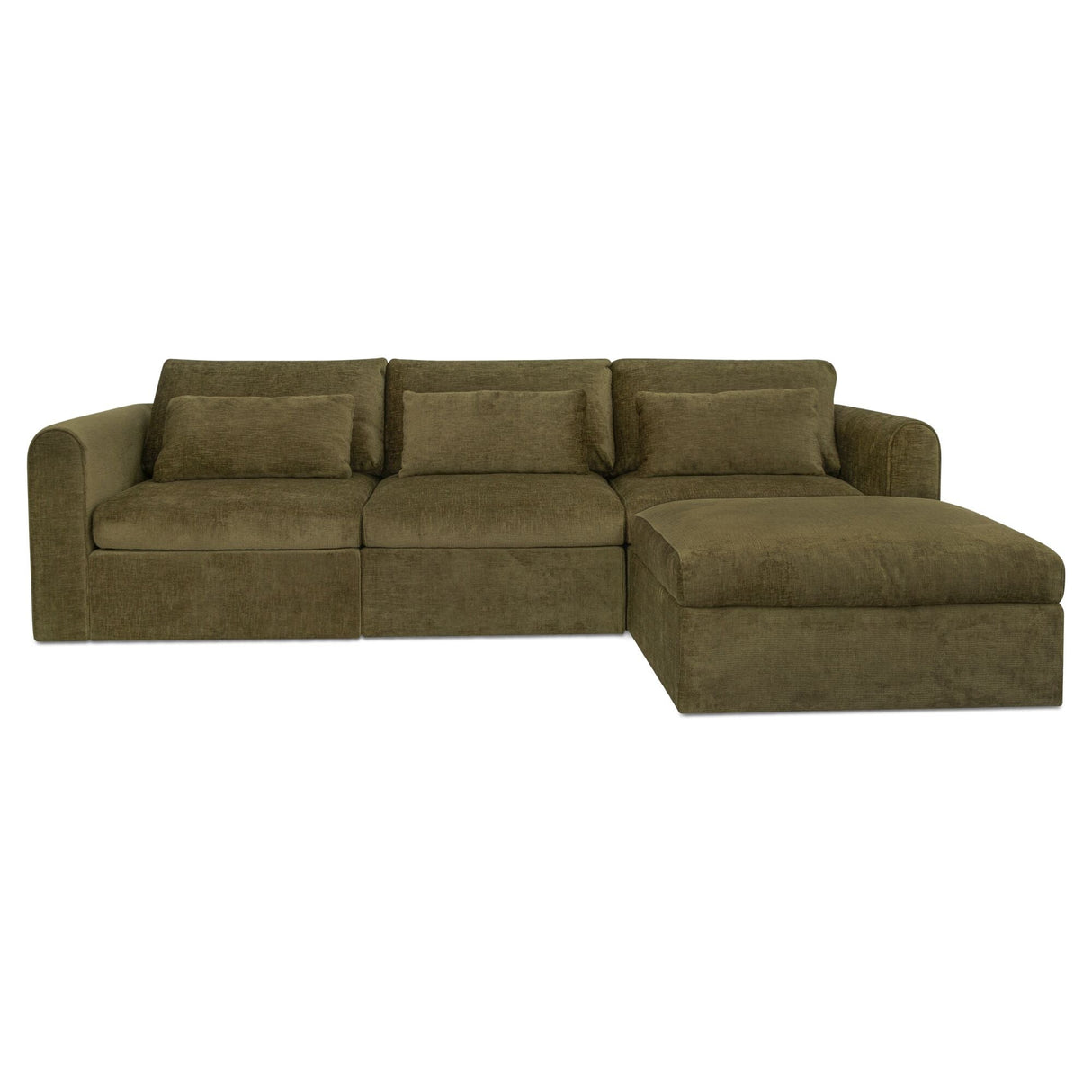 Swift Dark Green Lounge Modular Sectional by MOES at Eve Furniture