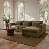 Swift Dark Green Lounge Modular Sectional by MOES at Eve Furniture