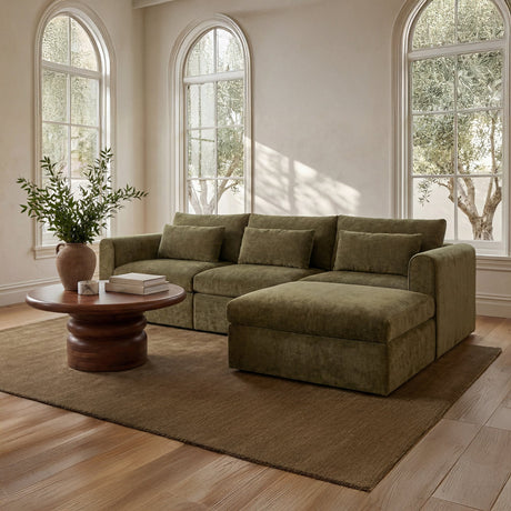 Swift Dark Green Lounge Modular Sectional by MOES at Eve Furniture