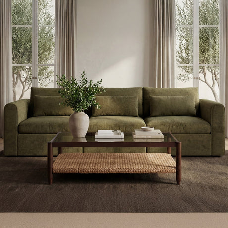 Swift Dark Green Right Arm Facing Chair by MOES at Eve Furniture