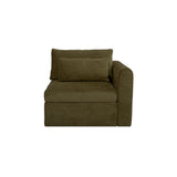 Swift Dark Green Right Arm Facing Chair by MOES at Eve Furniture