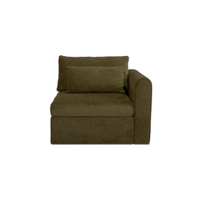 Swift Dark Green Right Arm Facing Chair by MOES at Eve Furniture
