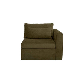 Swift Dark Green Right Arm Facing Chair by Moe's Home at Eve Furniture
