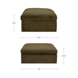 Swift Dark Green Storage Ottoman by MOES at Eve Furniture