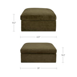 Swift Dark Green Storage Ottoman by Moe's Home at Eve Furniture