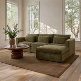 Swift Dark Green Storage Ottoman by Moe's Home at Eve Furniture