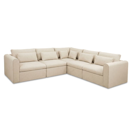 Swift Light Beige Classic L Modular Sectional by MOES at Eve Furniture