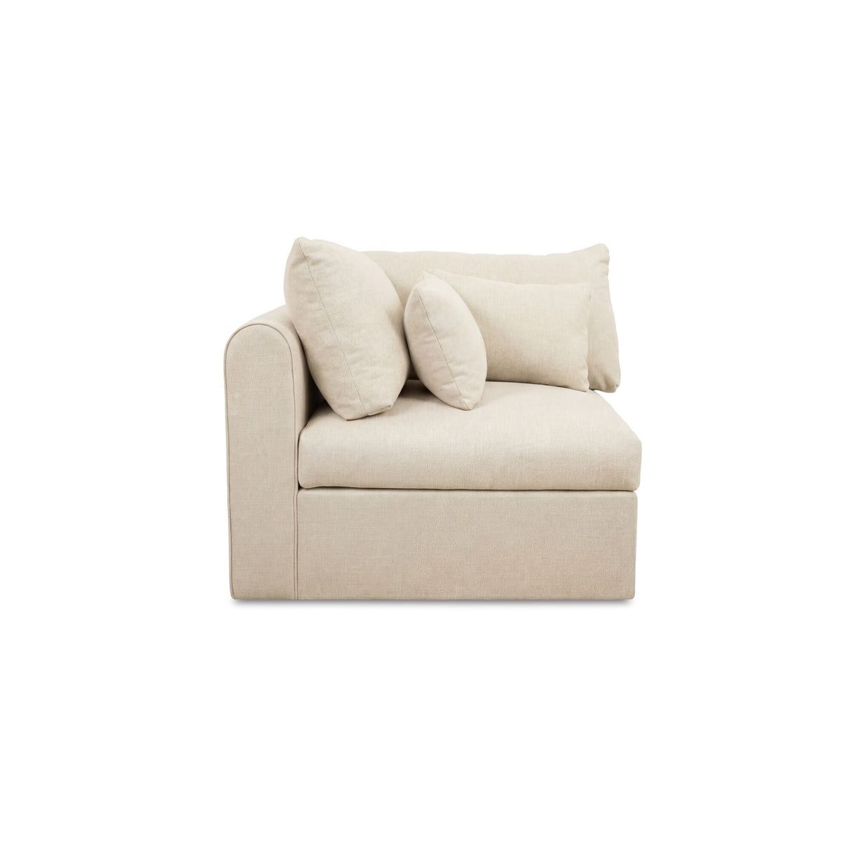 Swift Light Beige Corner Chair by MOES at Eve Furniture