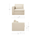Swift Light Beige Left Arm Facing Chair by MOES at Eve Furniture