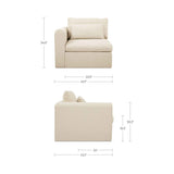 Swift Light Beige Left Arm Facing Chair by Moe's Home at Eve Furniture