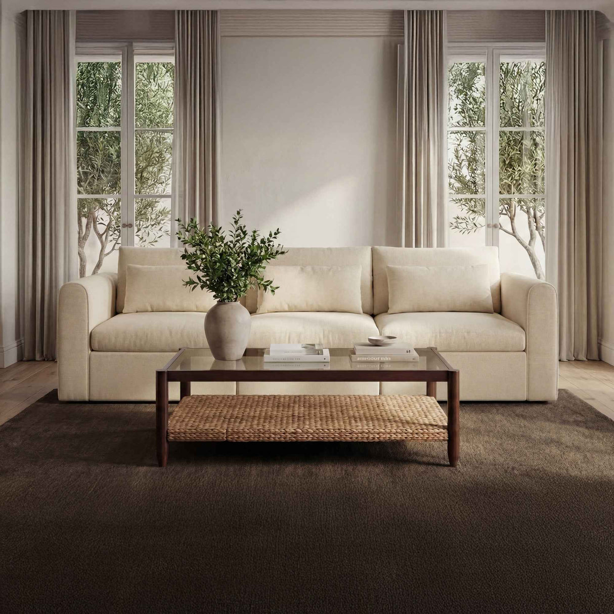 Swift Light Beige Modular Sofa by Moe's Home at Eve Furniture
