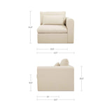 Swift Light Beige Right Arm Facing Chair by Moe's Home at Eve Furniture
