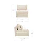 Swift Light Beige Slipper Chair by Moe's Home at Eve Furniture