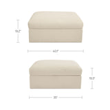 Swift Light Beige Storage Ottoman by MOES at Eve Furniture