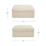 Swift Light Beige Storage Ottoman by Moe's Home at Eve Furniture