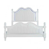 Swindon Pearl White 5-Piece Queen Bedroom Set by Furniture of America at Eve Furniture