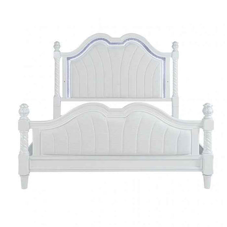 Swindon Pearl White 5-Piece Queen Bedroom Set by Furniture of America at Eve Furniture