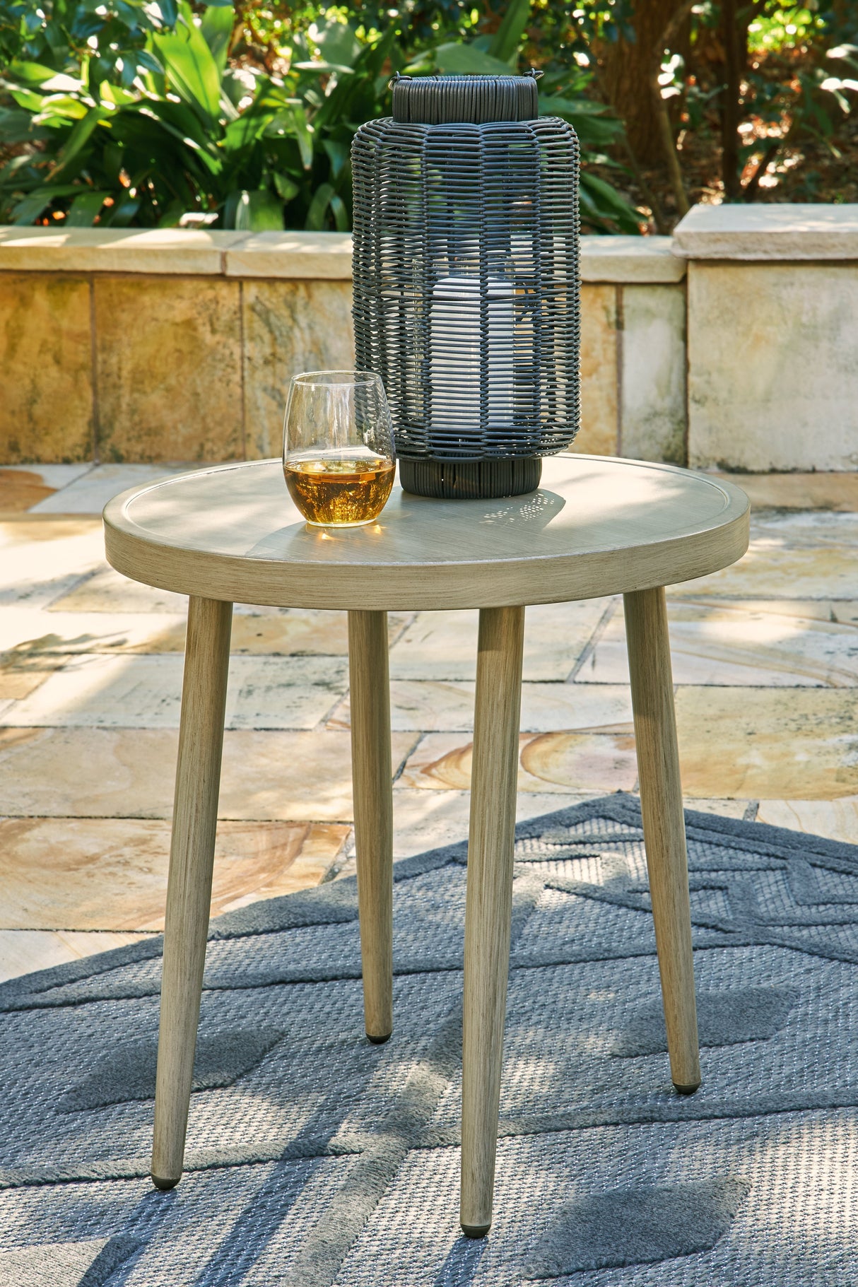 Swiss Valley Beige Outdoor End Table