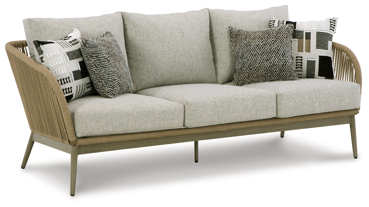 Swiss Valley Beige Outdoor Sofa with Cushion