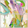 Swoosh Multicolor Painting 48x48 by Buddy Whitlock (Set of 4 ) by Classic Home at Eve Furniture