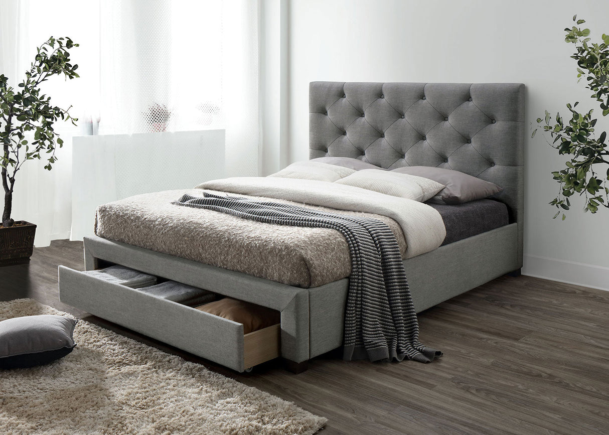 Sybella Gray King Bed by Furniture of America at Eve Furniture