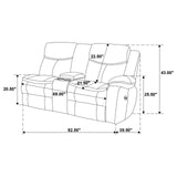 Sycamore Brown Upholstered Power Reclining Sectional by Coaster at Eve Furniture