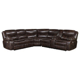 Sycamore Brown Upholstered Power Reclining Sectional by Coaster at Eve Furniture