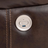 Sycamore Dark Brown Upholstered Power Recliner Chair by Coaster at Eve Furniture