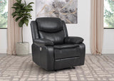 Sycamore Dark Grey Upholstered Power Recliner Chair by Coaster at Eve Furniture