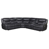 Sycamore Gray Upholstered Power Reclining Sectional by Coaster at Eve Furniture