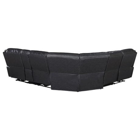 Sycamore Gray Upholstered Power Reclining Sectional by Coaster at Eve Furniture