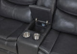 Sycamore Gray Upholstered Power Reclining Sectional by Coaster at Eve Furniture