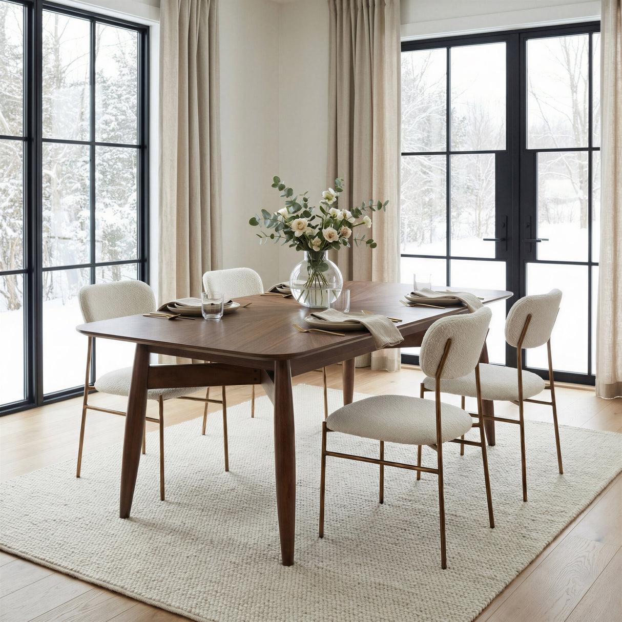 Sydhavnen Cream & Gold Dining Chair by Zuomod at Eve Furniture