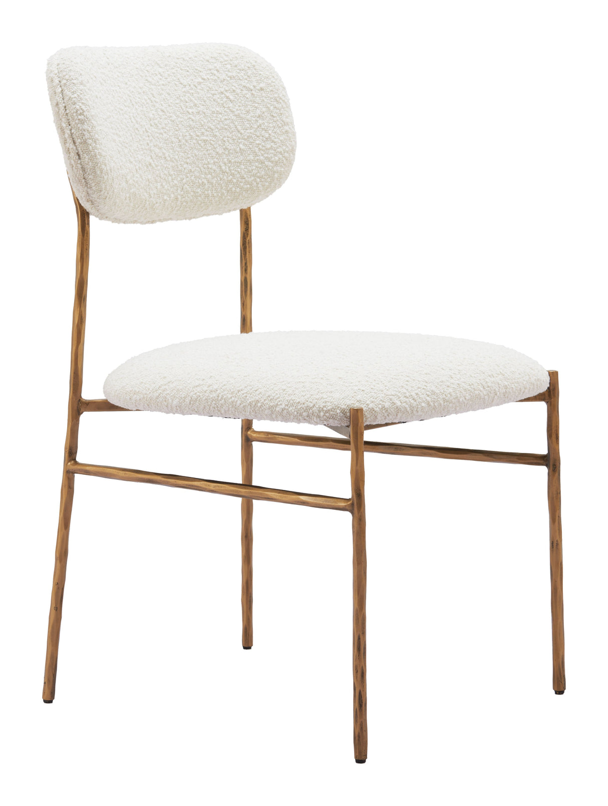 Sydhavnen Cream & Gold Dining Chair by Zuomod at Eve Furniture