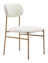 Sydhavnen Cream & Gold Dining Chair by Zuomod at Eve Furniture