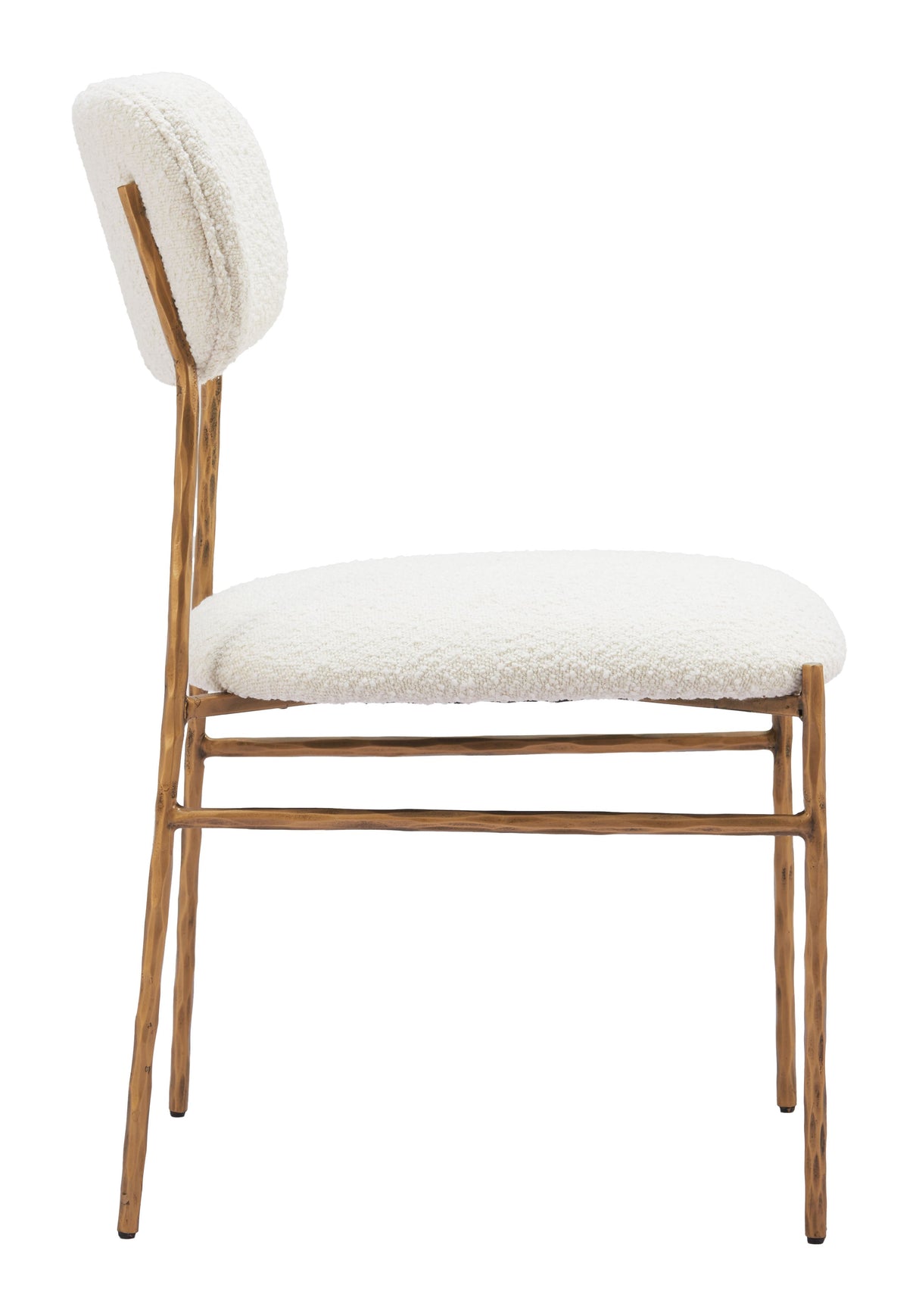 Sydhavnen Cream & Gold Dining Chair by Zuomod at Eve Furniture