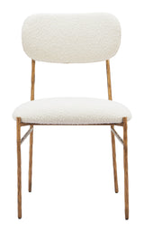 Sydhavnen Cream & Gold Dining Chair by Zuomod at Eve Furniture