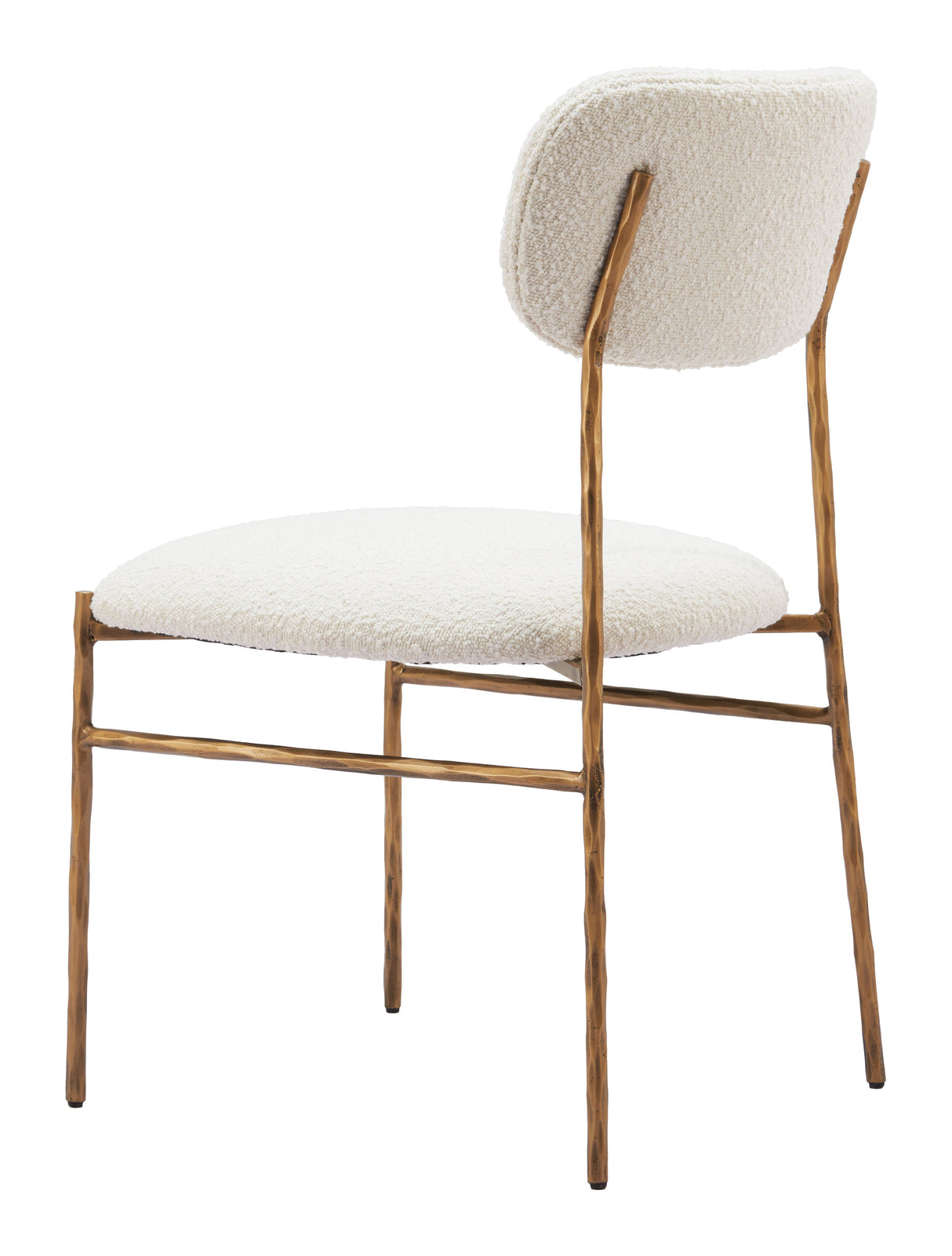 Sydhavnen Cream & Gold Dining Chair by Zuomod at Eve Furniture