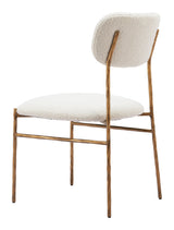 Sydhavnen Cream & Gold Dining Chair by Zuomod at Eve Furniture